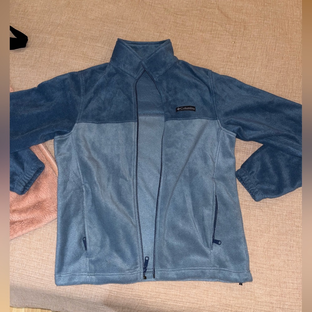 Columbia Two-Tone Blue Fleece Zip Up